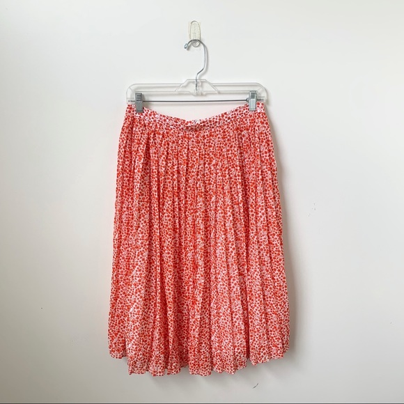 J. Crew Floral Pleated Midi Skirt - Picture 1 of 7